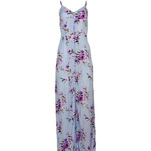 NWT🌺 Forever 21 Blue Floral Maxi Dress Size M